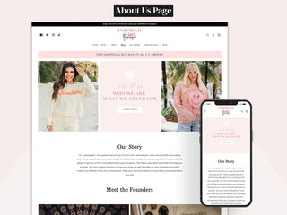 Indie - Pink & Feminine Boutique Shopify Theme | Editable Canva Templates | Shopify OS 2.0 Theme