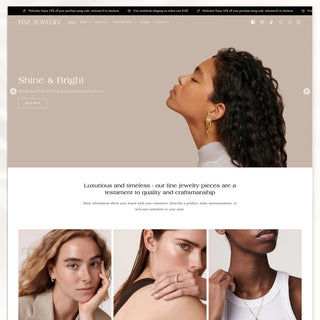 Fine Jewelry - Elegant & Modern Shopify Theme | Editable Canva Templates | Shopify OS 2.0 Theme