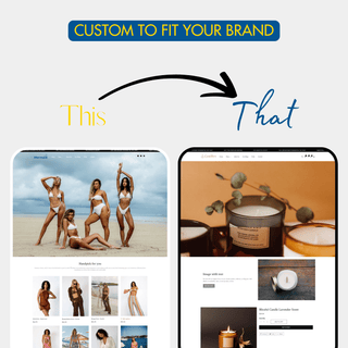 Mermaid - Swimsuit Fashion Shopify Theme | Editable Canva Templates | Shopify OS 2.0 Theme